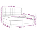 kontinentalseng med madras 160x200 cm stof cremefarvet