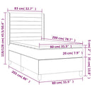 kontinentalseng med madras 80x200 cm stof sort