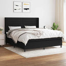 kontinentalseng med madras 160x200 cm stof sort