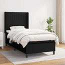 kontinentalseng med madras 80x200 cm stof sort