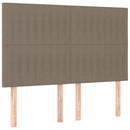 kontinentalseng med madras 140x190 cm stof gråbrun