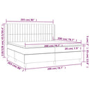 kontinentalseng med madras 200x200 cm stof sort
