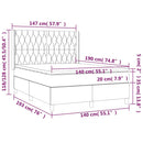 kontinentalseng med madras 140x190 cm stof sort