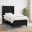 kontinentalseng med madras 90x200 cm stof sort