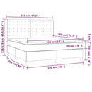 kontinentalseng med madras 160x200 cm stof sort