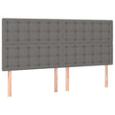 kontinentalseng med madras 200x200 cm stof mørkegrå