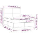 kontinentalseng med madras 140x190 cm stof mørkegrå