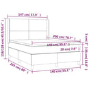kontinentalseng med madras 140x200 cm stof sort