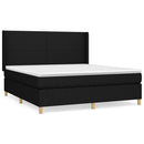 kontinentalseng med madras 180x200 cm stof sort
