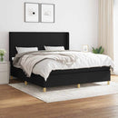 kontinentalseng med madras 180x200 cm stof sort