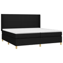 kontinentalseng med madras 200x200 cm stof sort