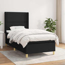 kontinentalseng med madras 80x200 cm stof sort