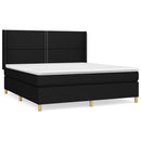 kontinentalseng med madras 180x200 cm stof sort