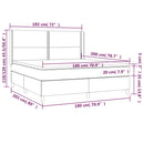 kontinentalseng med madras 180x200 cm stof sort