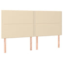 kontinentalseng med madras 180x200 cm stof cremefarvet