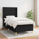 kontinentalseng med madras 90x200 cm stof sort
