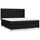 kontinentalseng med madras 160x200 cm stof sort