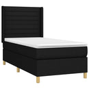 kontinentalseng med madras 90x190 cm stof sort
