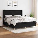 kontinentalseng med madras 180x200 cm stof sort