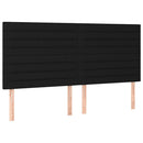 kontinentalseng med madras 200x200 cm stof sort