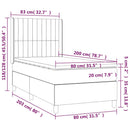 kontinentalseng med madras 80x200 cm stof sort