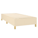 kontinentalseng med madras 90x190 cm stof cremefarvet