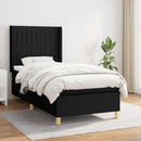 kontinentalseng med madras 100x200 cm stof sort