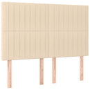 kontinentalseng med madras 140x190 cm stof cremefarvet