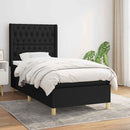 kontinentalseng med madras 90x190 cm stof sort