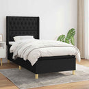 kontinentalseng med madras 100x200 cm stof sort