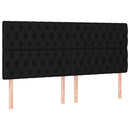 kontinentalseng med madras 200x200 cm stof sort