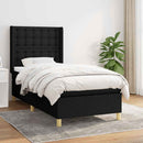kontinentalseng med madras 80x200 cm stof sort