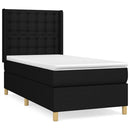 kontinentalseng med madras 100x200 cm stof sort