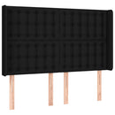kontinentalseng med madras 140x190 cm stof sort