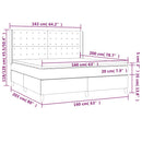 kontinentalseng med madras 160x200 cm stof sort