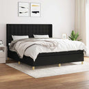 kontinentalseng med madras 160x200 cm stof sort