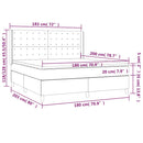 kontinentalseng med madras 180x200 cm stof sort