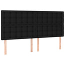 kontinentalseng med madras 200x200 cm stof sort