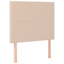 kontinentalseng 100x200 cm kunstlæder cappuccinofarvet