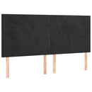 kontinentalseng med madras 180x200 cm fløjl sort