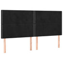 kontinentalseng med madras 180x200 cm fløjl sort
