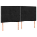 kontinentalseng med madras 200x200 cm fløjl sort