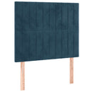 kontinentalseng med madras 90x200 cm fløjl mørkeblå
