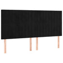 kontinentalseng med madras 180x200 cm fløjl sort