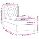 kontinentalseng med madras 80x200 cm fløjl sort