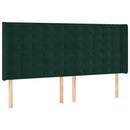 kontinentalseng med madras 200x200 cm fløjl mørkegrøn