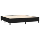 kontinentalseng med LED-lys 200x200 cm stof sort