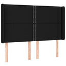 kontinentalseng med LED-lys 140x190 cm stof sort