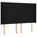 kontinentalseng med LED-lys 140x190 cm stof sort