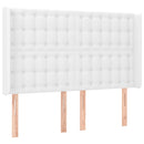 kontinentalseng med LED-lys 140x190 cm kunstlæder hvid
